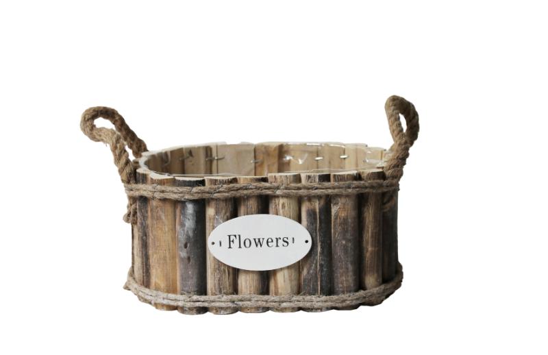 J Wooden basket Ø26*20 H12