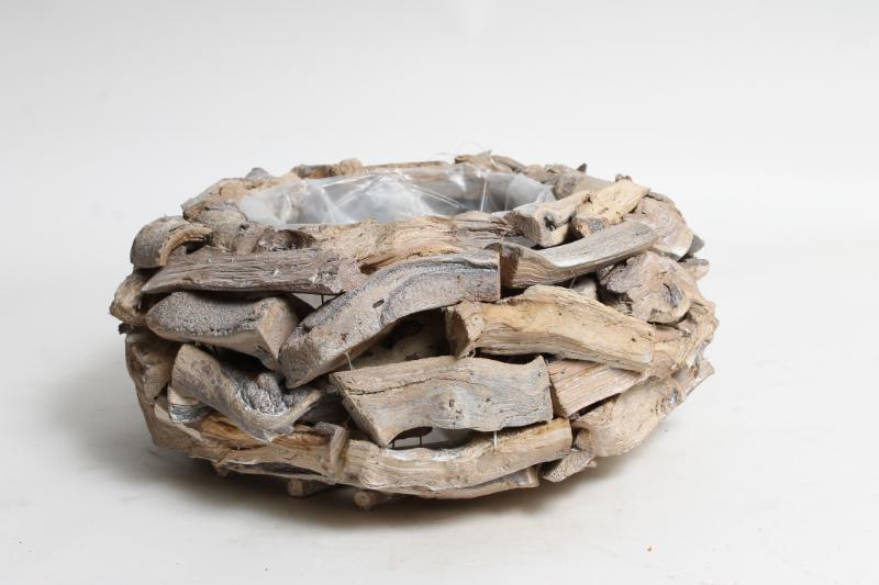 J Driftwood basket ES16 Ø31 H13,5			