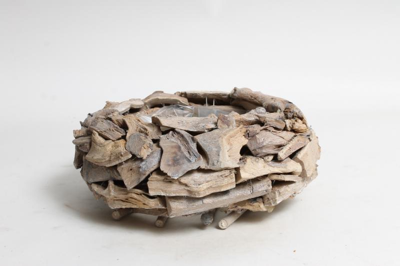 J Driftwood basket ES14 Ø27 H12,5			