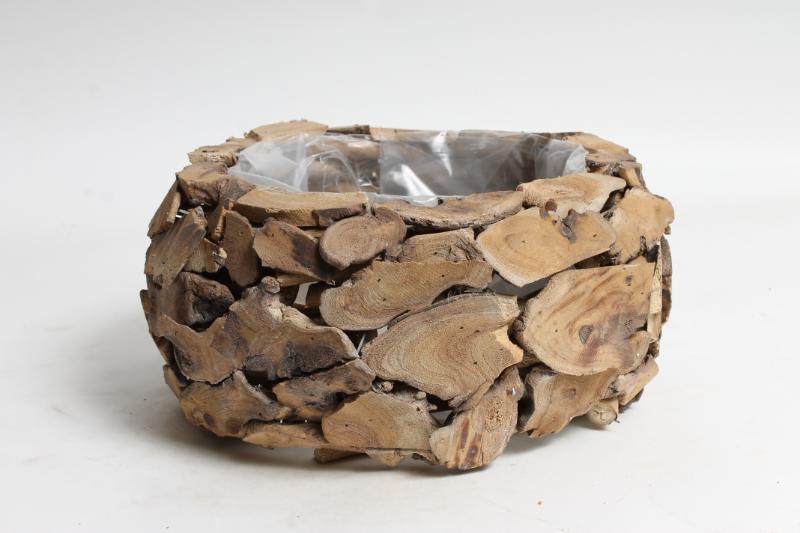 J Basket w wooden chips round ES19,5 Ø30 H			 			