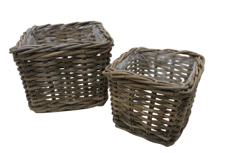 J Basket Kubu Ø27*27H24 Ø21*21H18 set/2						