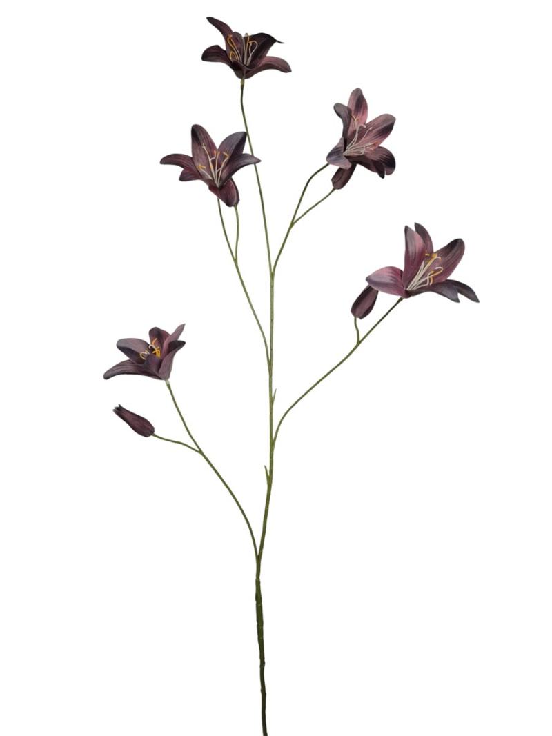 P Zijden Day lily spray new purple 106cm