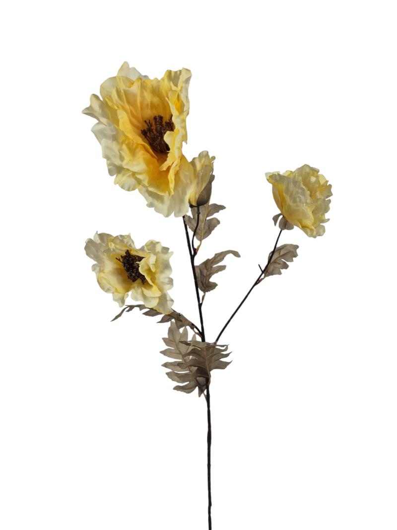 P Zijden Poppy, Yellow.