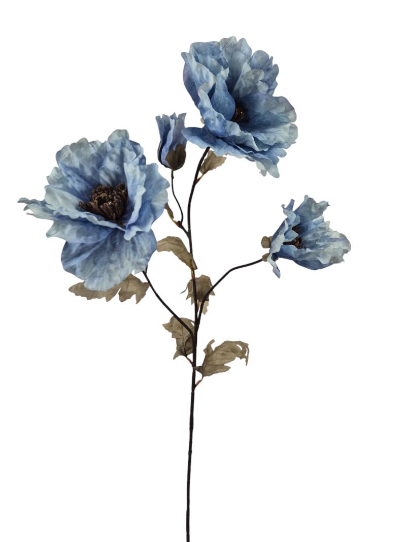 P Zijden Poppy, Bleu.