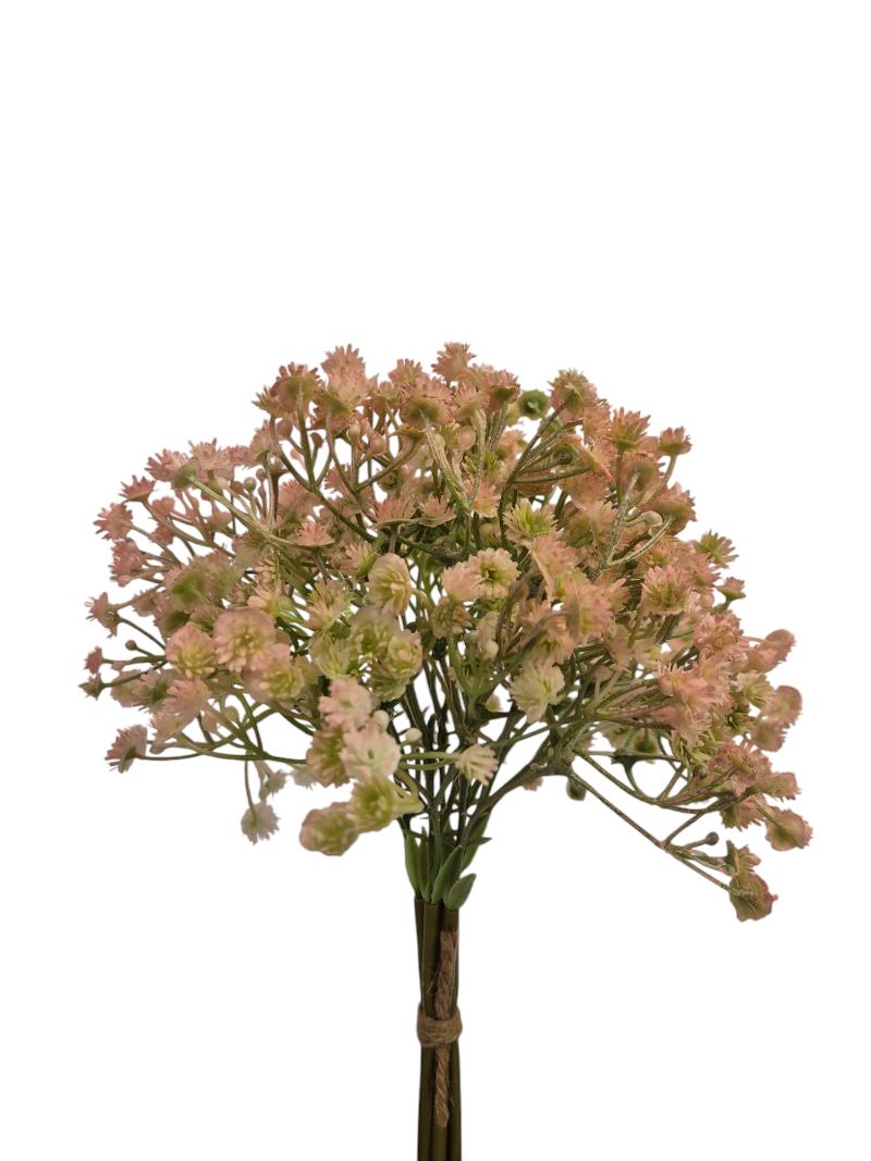 P Zijden Gyps bush, Peach, 25cm