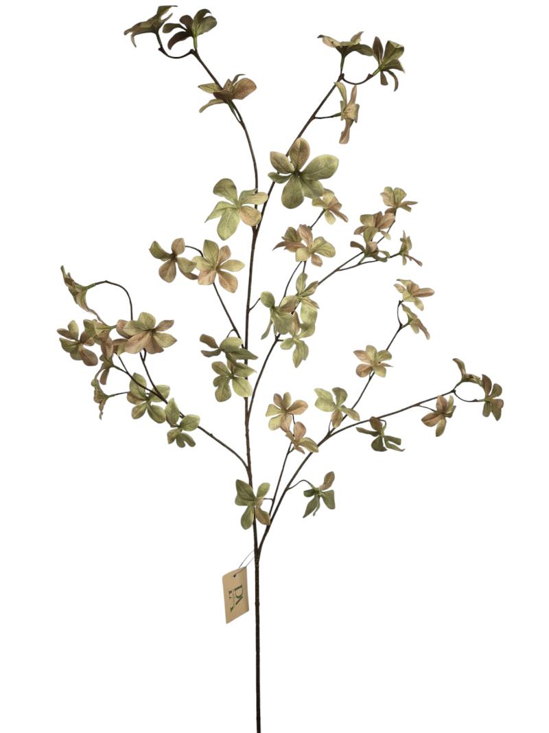 P Zijden Popping-Leaf, Pink/Green, 100cm