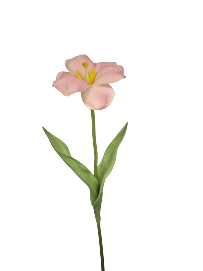 P Zijden open tulp, Pink, 48cm