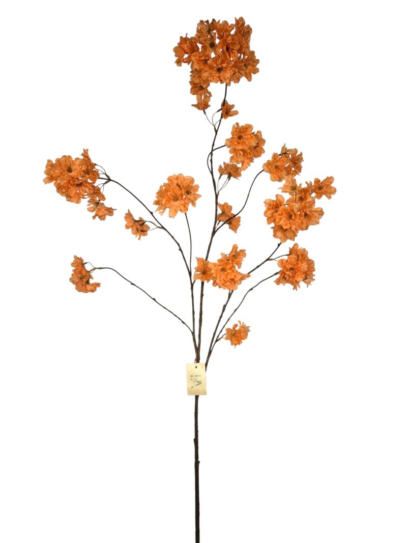 P Zijden Prunus Pandora, orange, 128cm