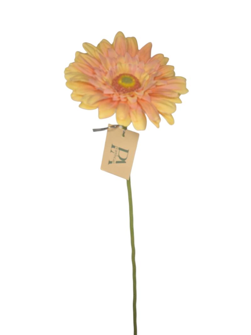 P Zijden Gerbera, Peache, 63cm.
