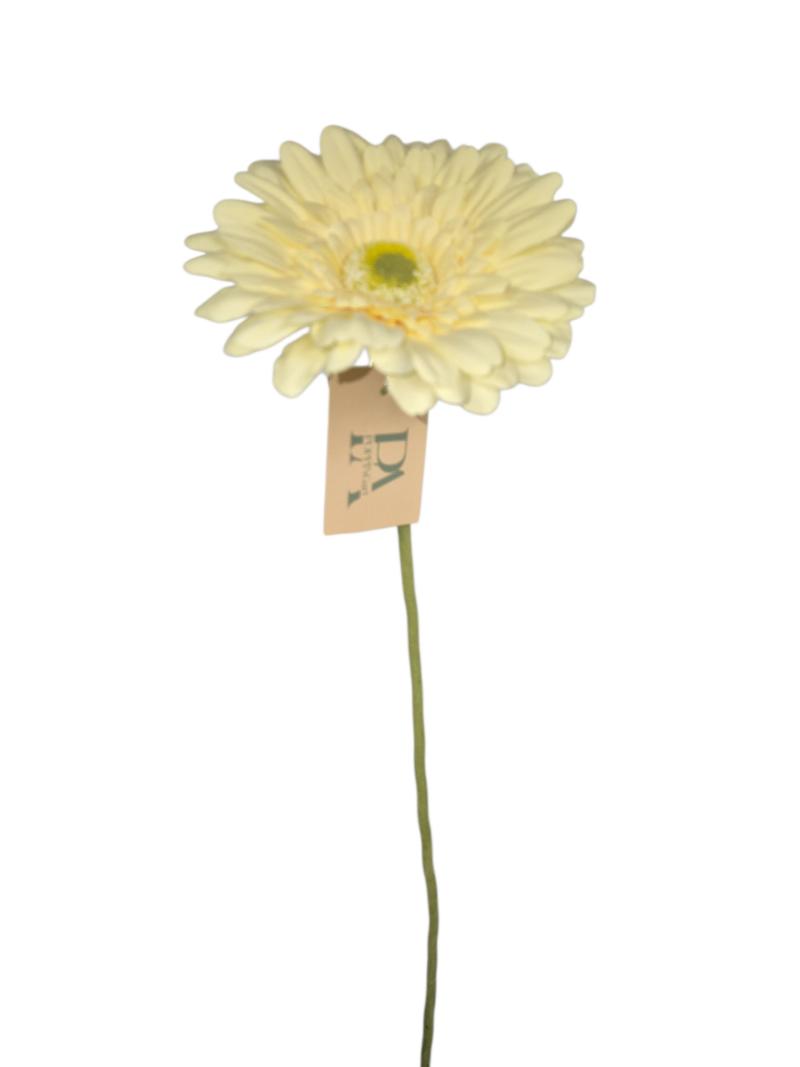 P Zijden Gerbera, Off White, 63cm
