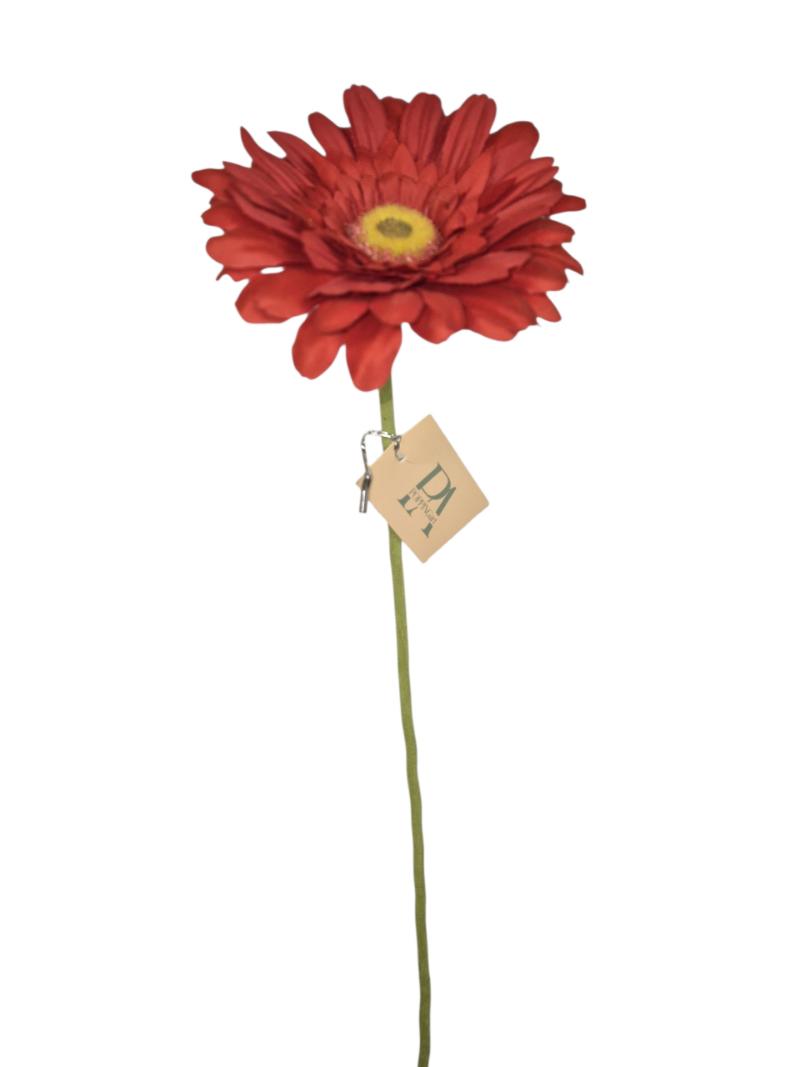 P Zijden Gerbera, Red, 63cm