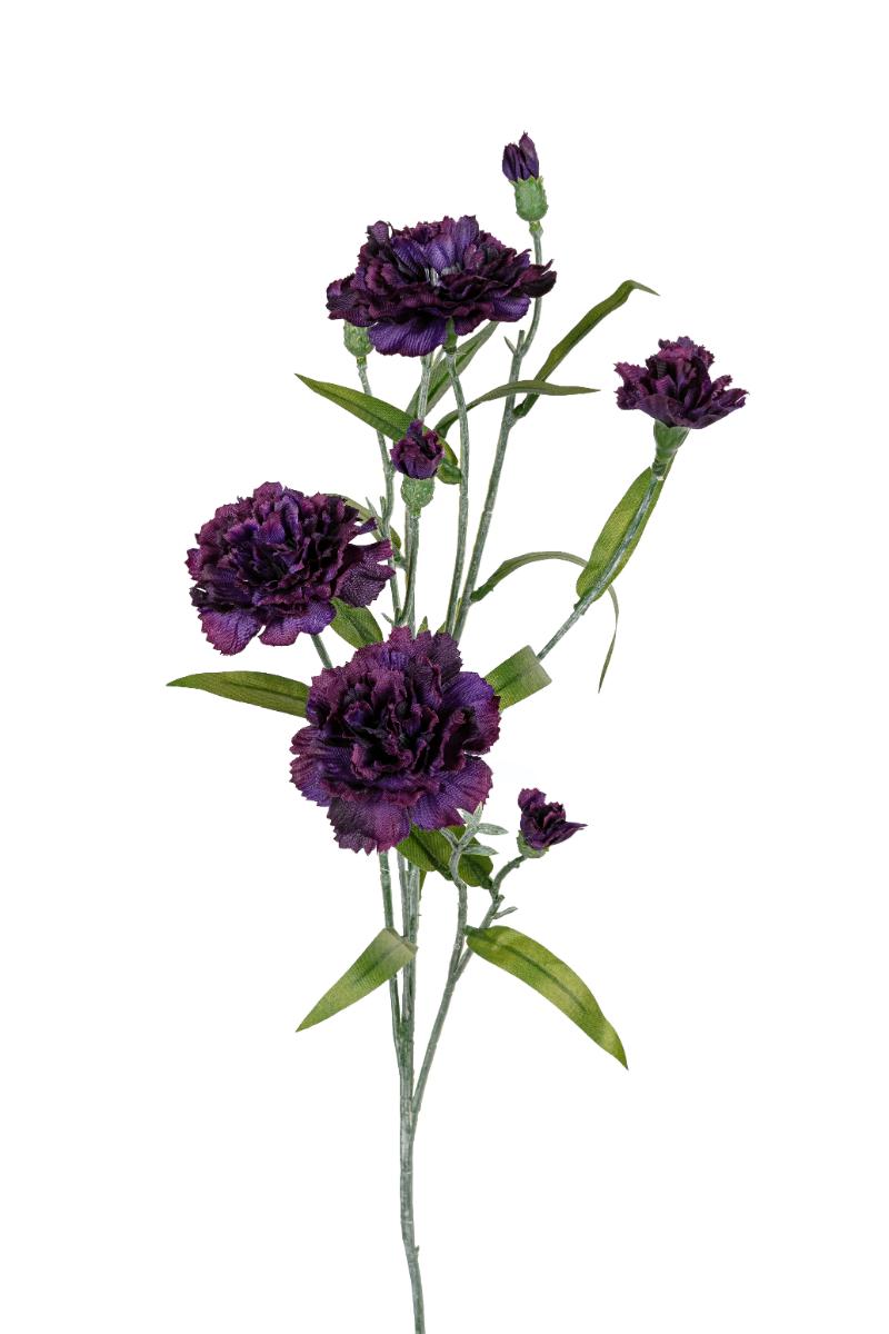 P Zijden Dianthus, 70cm, paars.
