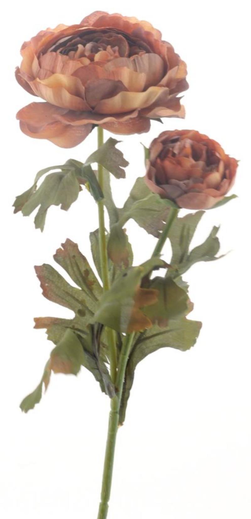 P Zijden Ranunculus spray peach 56cm