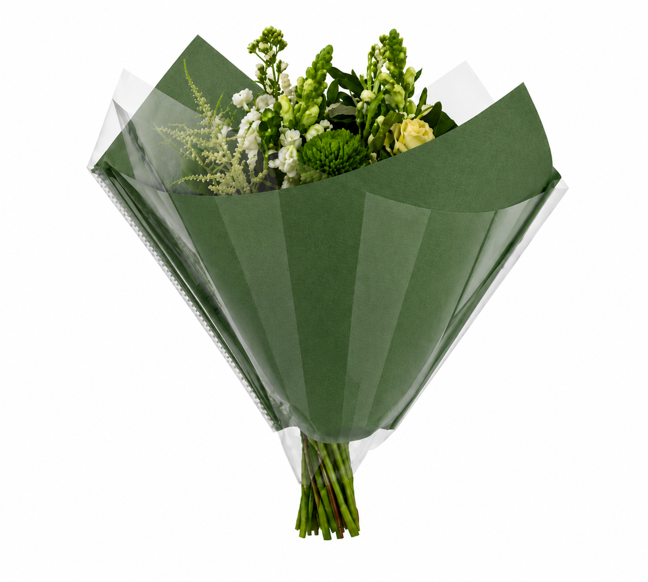P Elegant 35x35cm OPP40/Kraft 80gr D.Groen (500st)