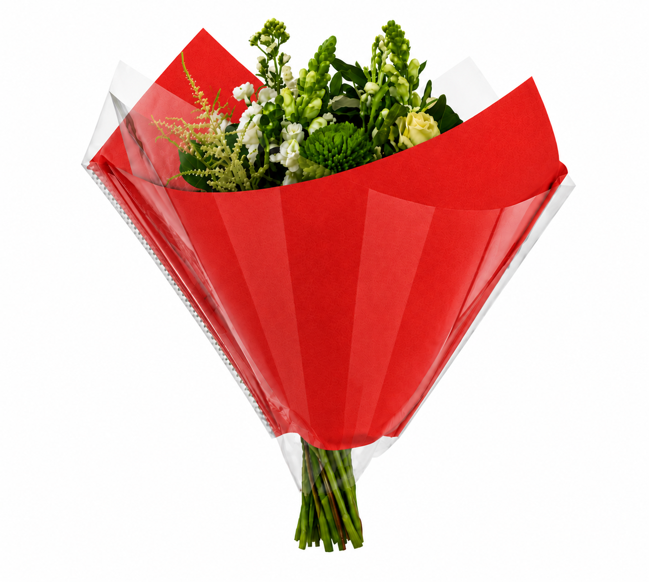P Elegant 35x35cm OPP40/Kraft 80gr Rood (500st)