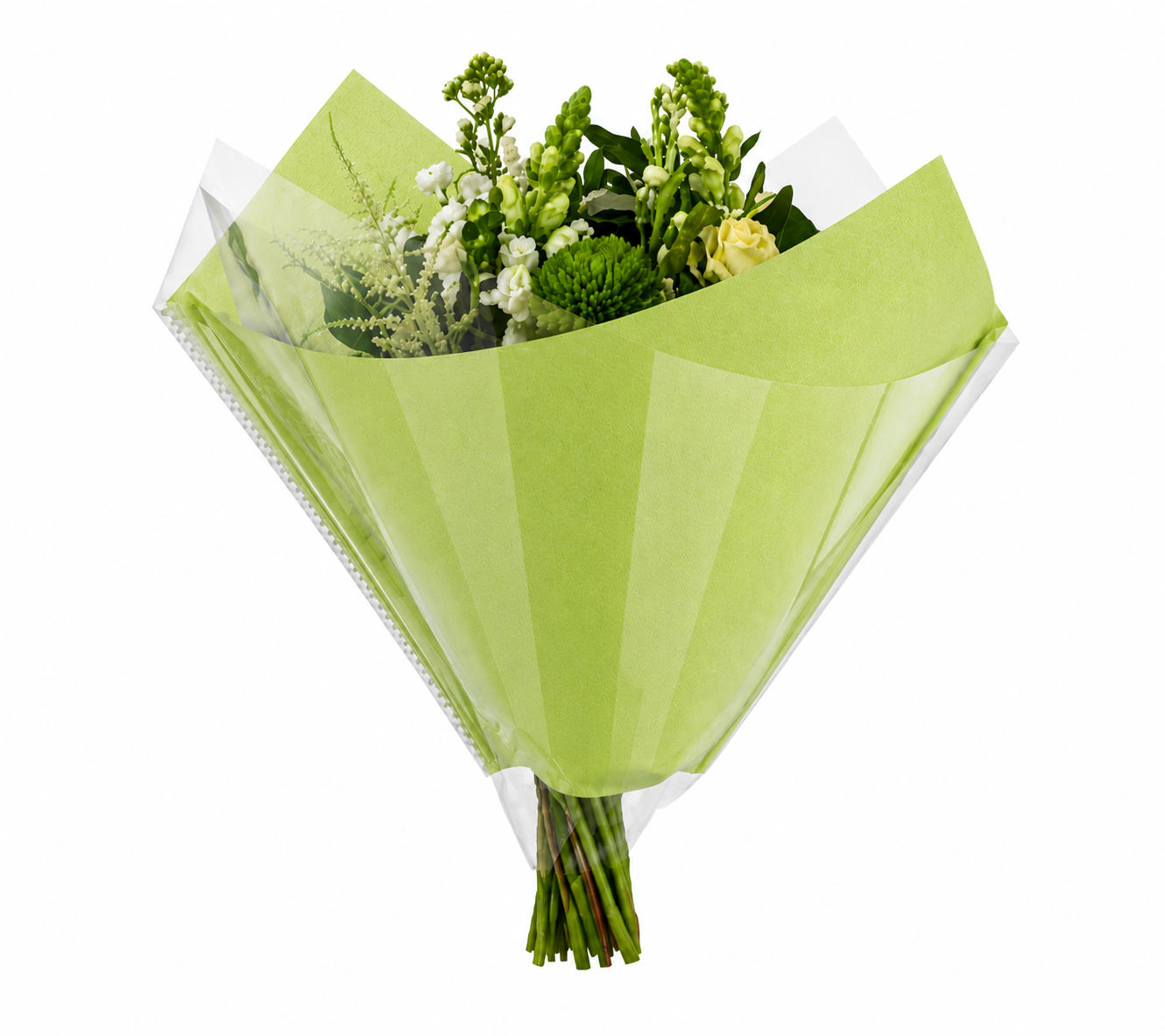 P Elegant 40x40cm OPP40/Kraft 80gr L.Groen (250st)