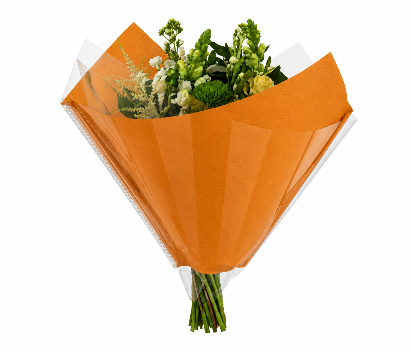 P Elegant 40x40cm OPP40/Kraft 80gr Oranje (250st)