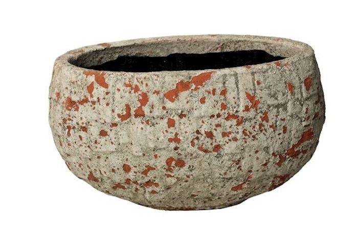 J Ceramic pot oval Ø37*20 H21.5 cm