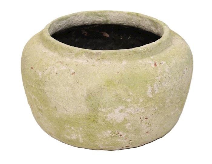 J Ceramic pot green Ø32*20 H 19.5 cm