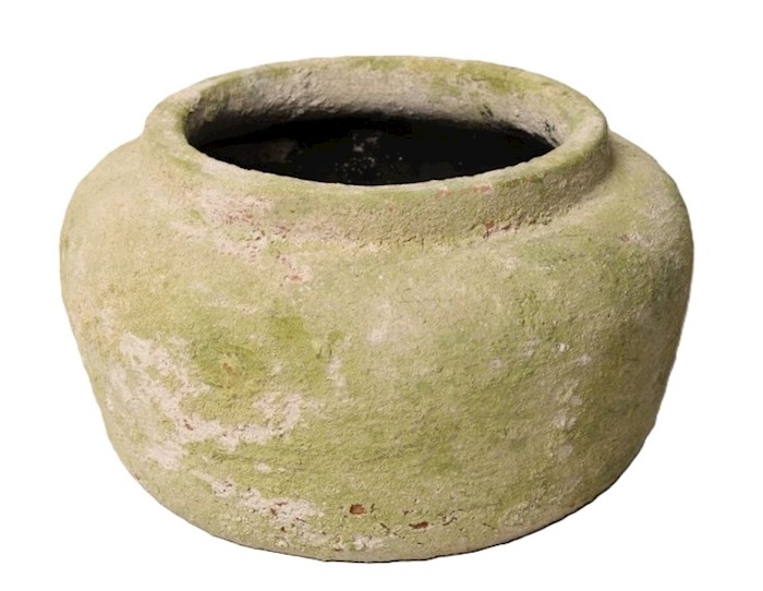 J Ceramic pot green Ø26*16 H 15.5 cm