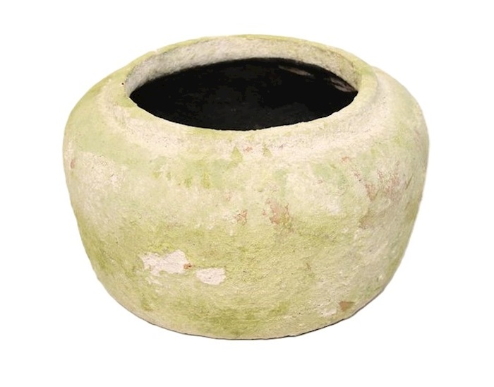 J Ceramic pot green Ø22*14 H 13.5 cm