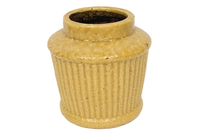 J Ceramic pot Madrid yellow Ø20.5 H19.5