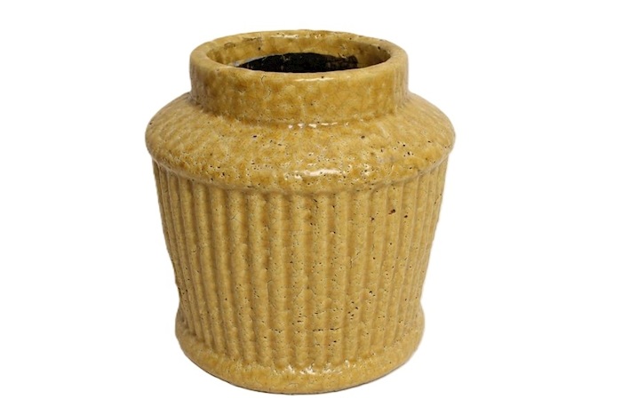 J Ceramic pot Madrid yellow Ø25 H24