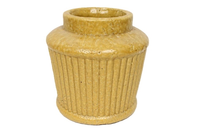 J Ceramic pot Madrid yellow Ø27.5 H26.5