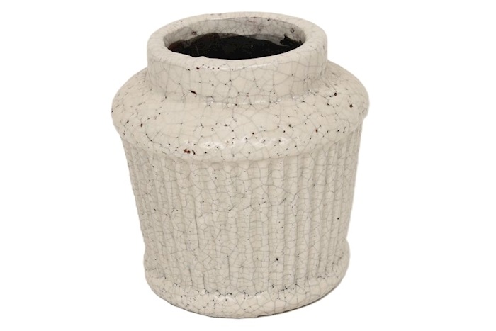 J Ceramic pot Madrid white Ø16.5 H15