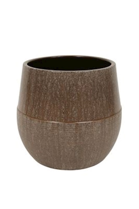 J Ceramic pot Drip chocolate H14 Ø16