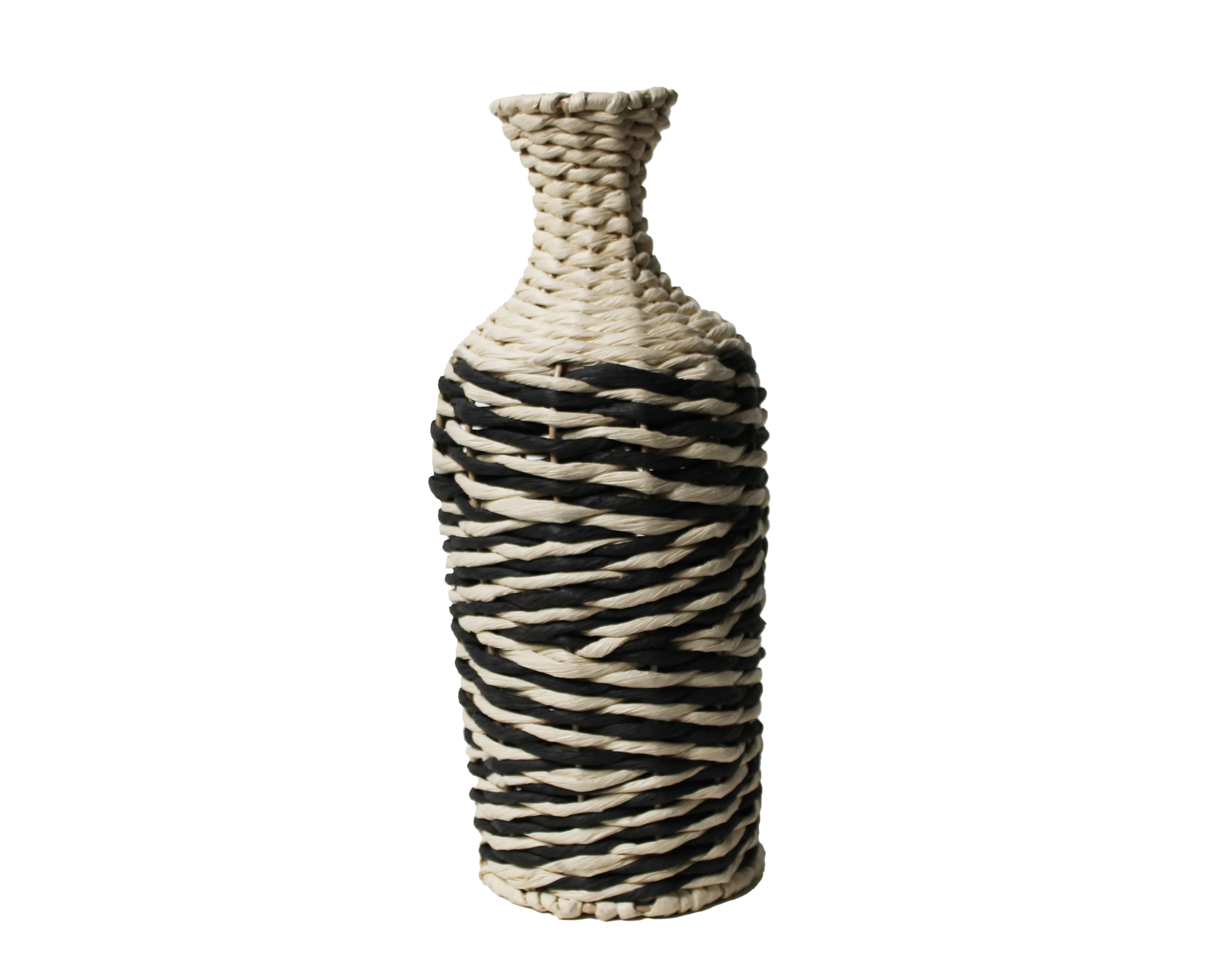 J Basket Vase Ottawa black/white Ø9 H37