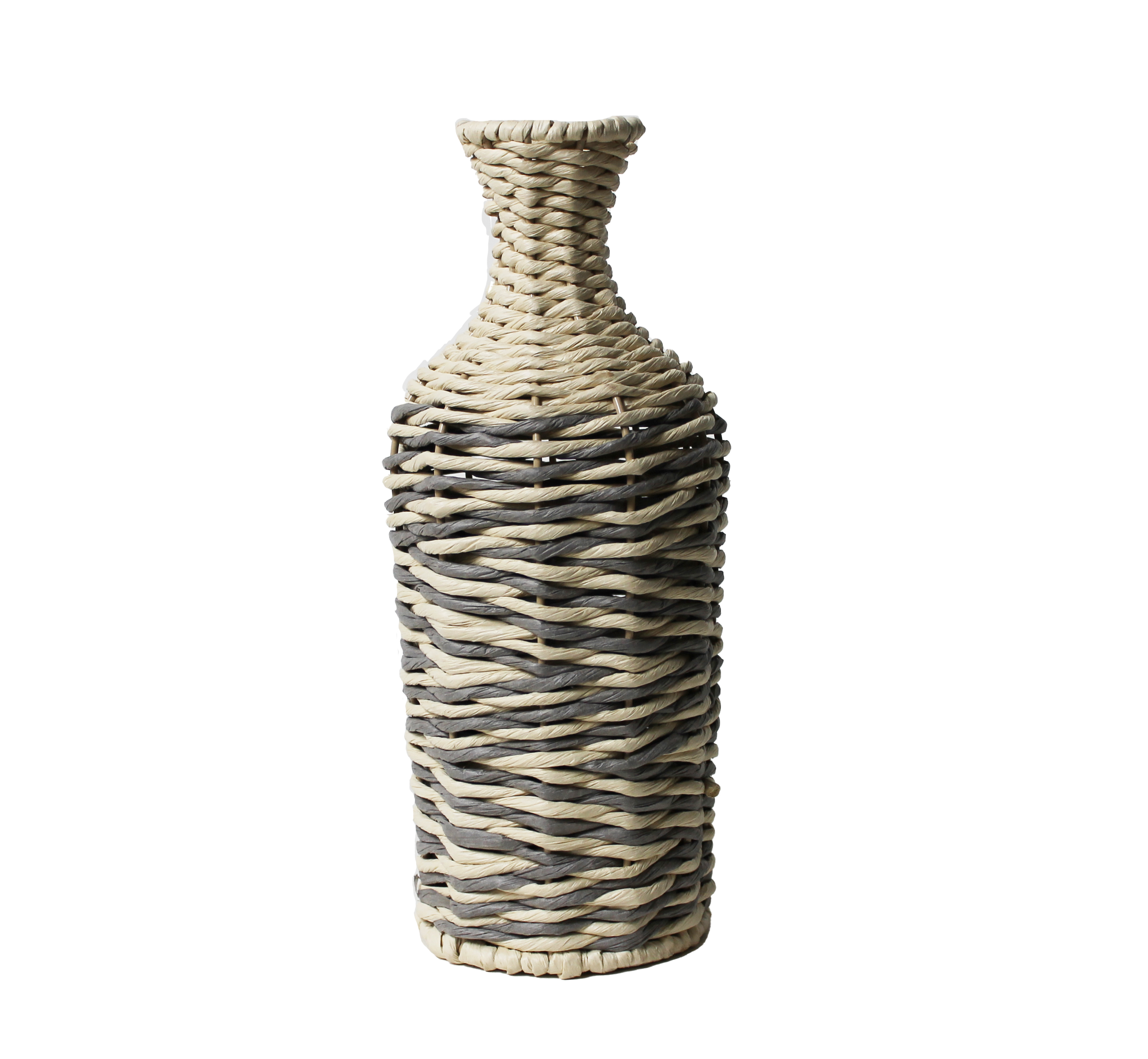 J Basket Vase Ottawa gray/white Ø9 H37