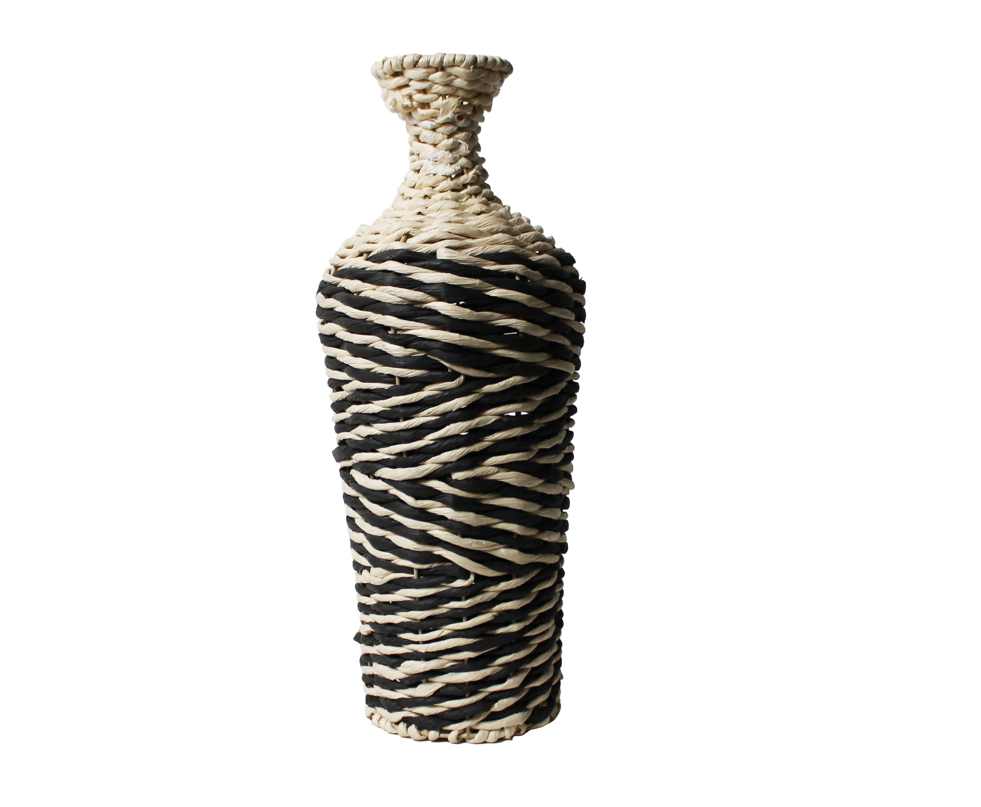 J Basket Vase Ottawa black/white Ø11 H52