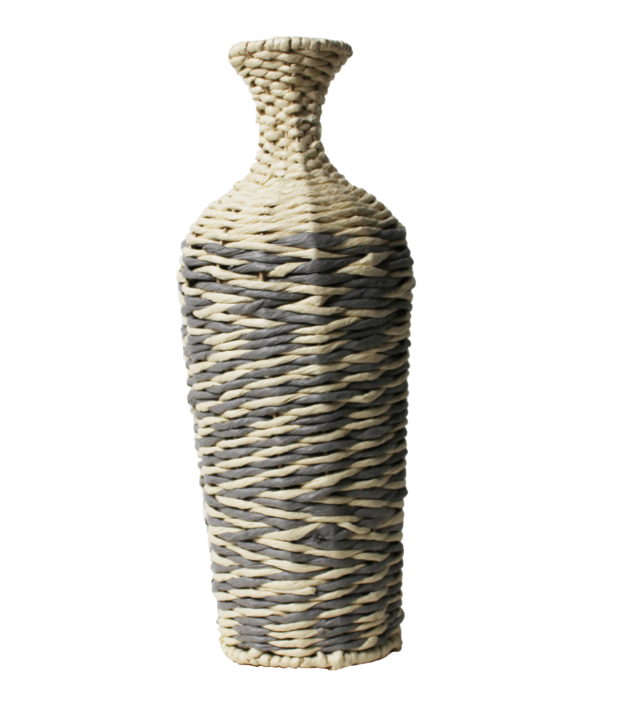 J Basket Vase Ottawa gray/white Ø11 H52