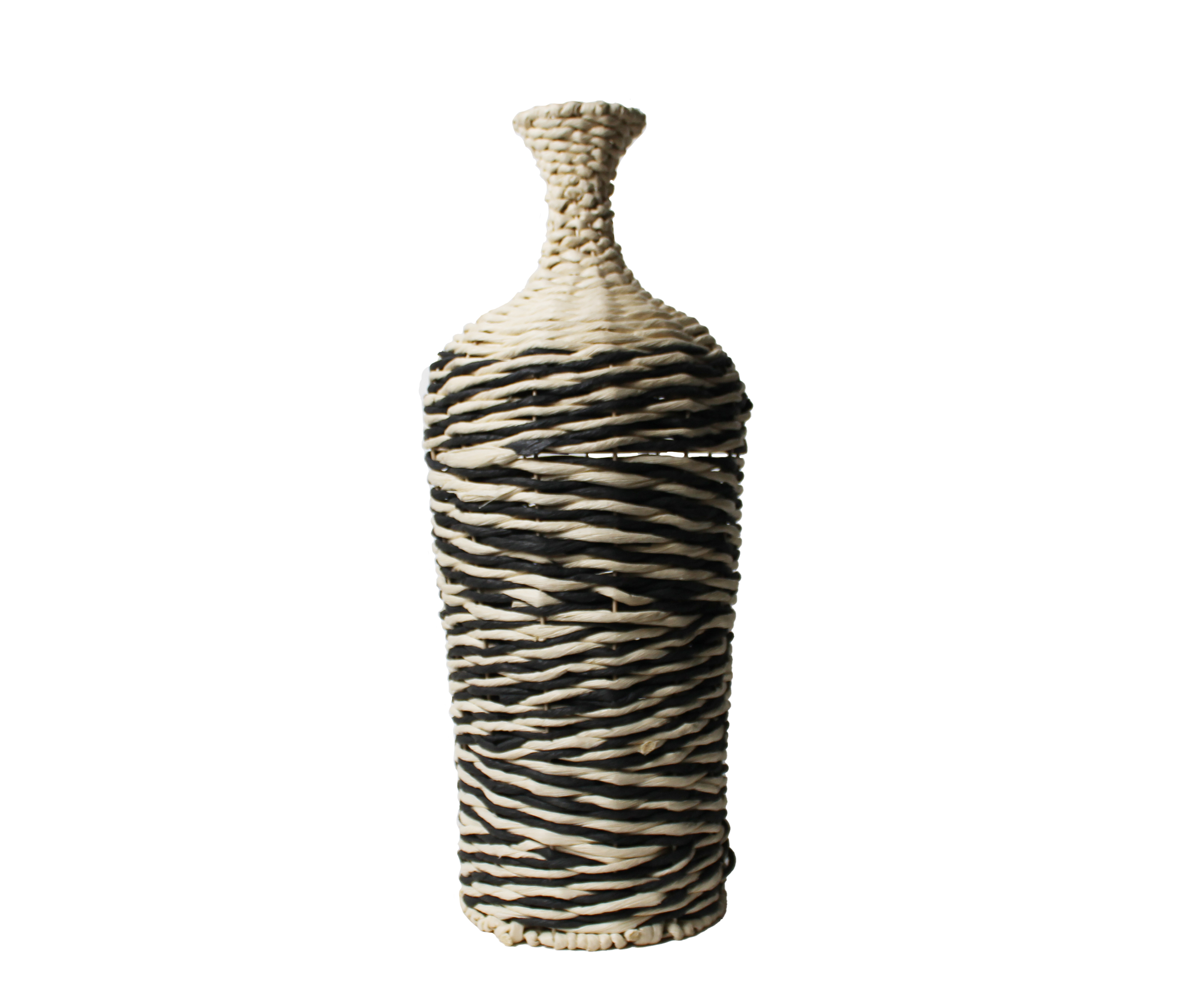 J Basket Vase Ottawa black/white Ø11 H66