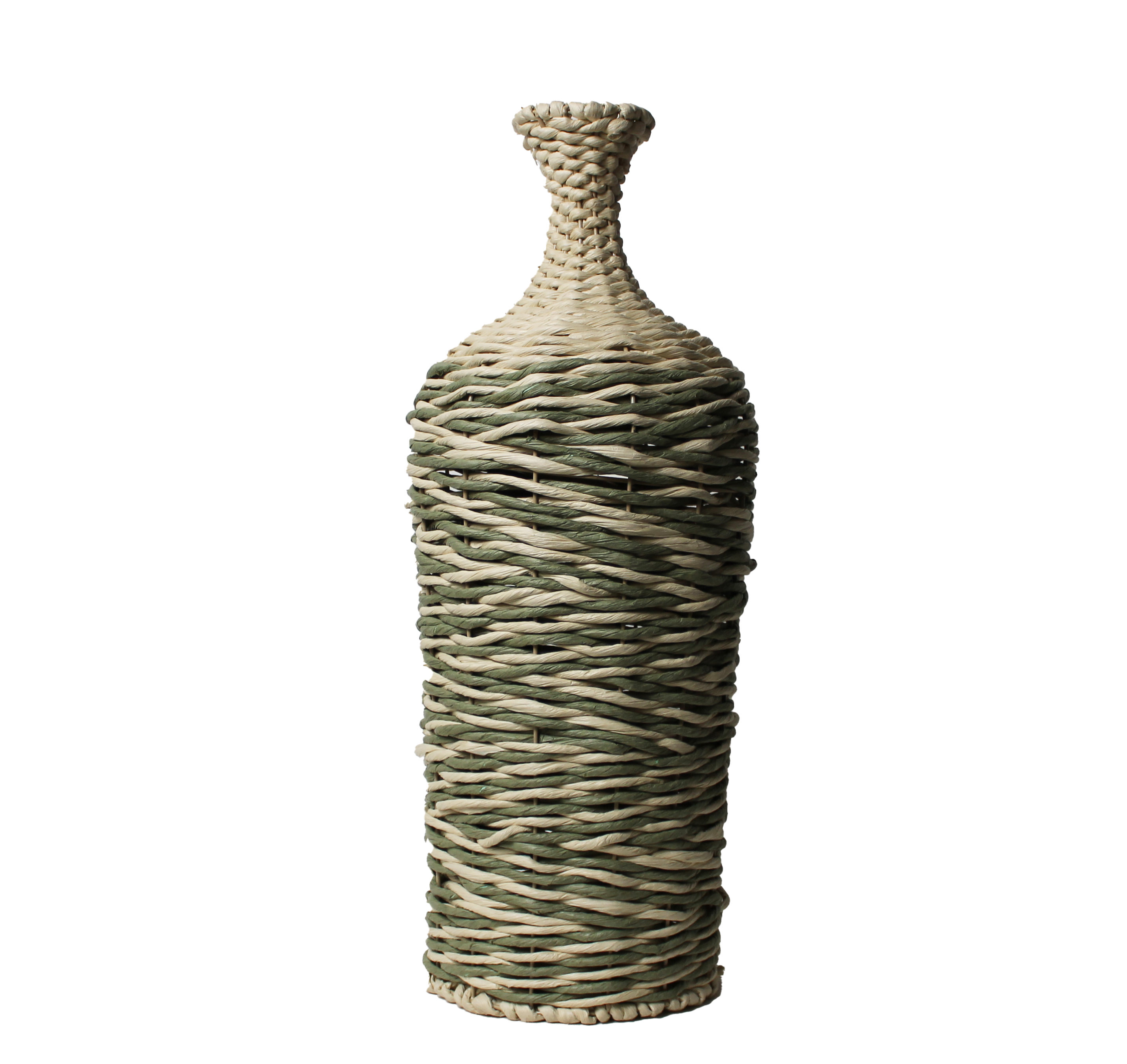 J Basket Vase Ottawa green/white Ø11H66