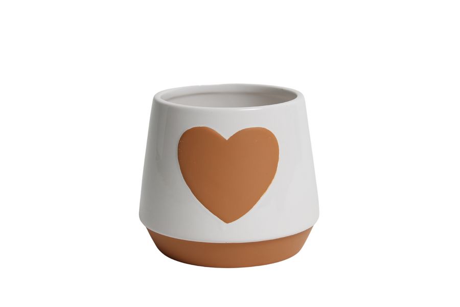 J Ceramic pot Hart white ES10.5