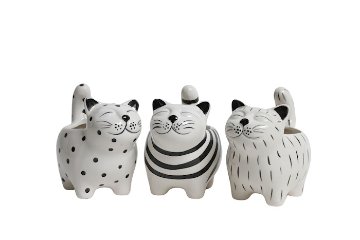 J Ceramic cat planter 3 mix ES7