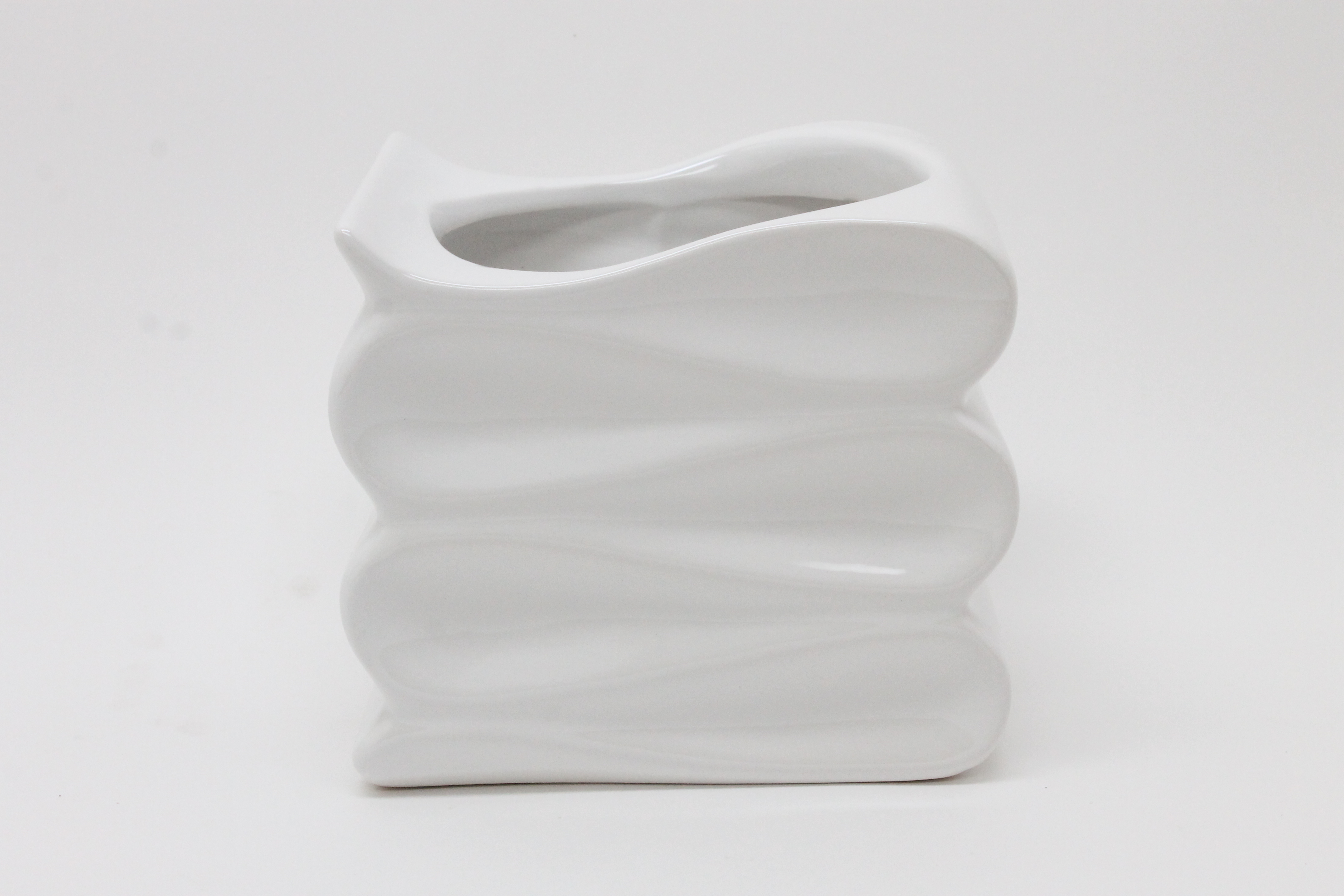 J Wave pot pearl white ES12 Ø11,5 H10,8