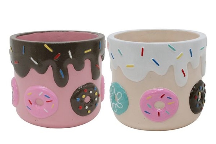 J Pot Donut ES12 2 ass col cr/pi