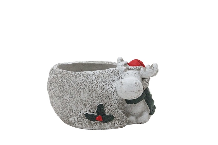 J Cement pot deer w hat ES6