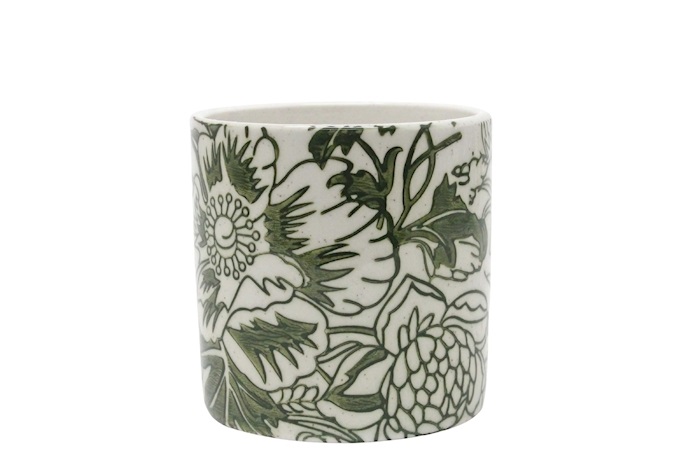 J Ceramic pot Leo green Ø11 H11
