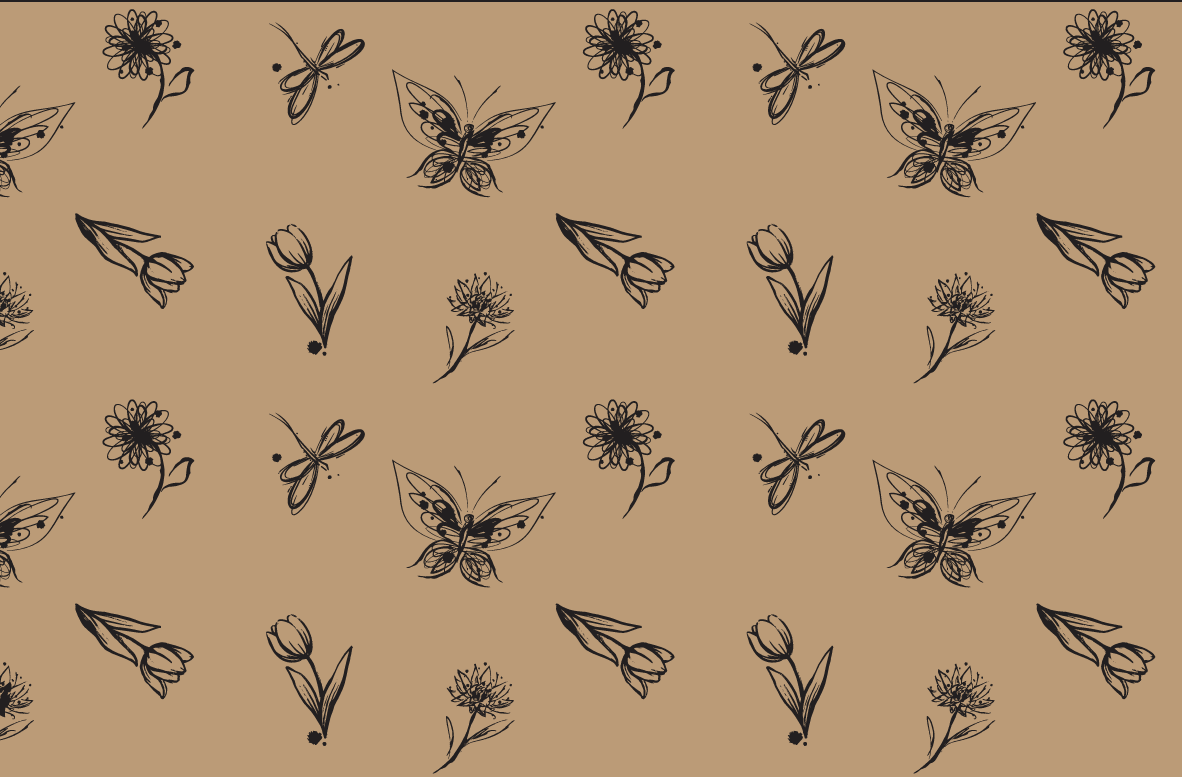  P Kraft 50gr/60cm 335mtr bedrukt Flowers