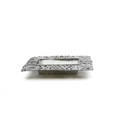N Plateau rect. with grey willow 40x26 (inner 25,5x12) H7 B23x9c