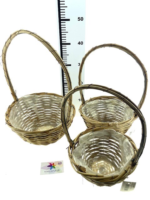B Cubu Harvest basket S/3 D22/30H35/45 cm