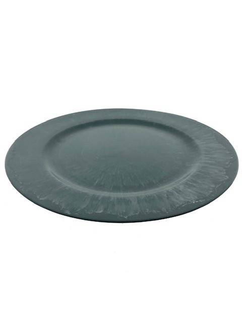 B Bright plate anthra h1,8 cm dia 33 cm