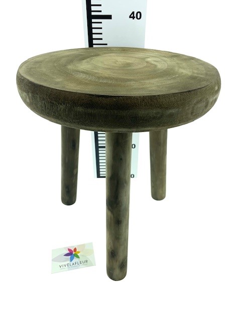 B Shaolin Stool brown h35 cm dia 30 cm
