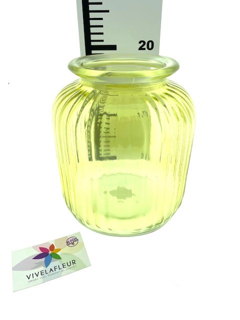 B Unit rib vase 3 mix colors H21 / D17cm