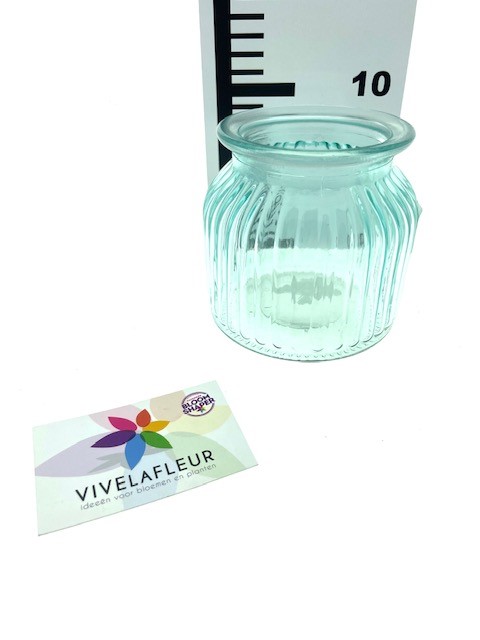 B Unit rib vase 3 mix colors H11 / D11cm