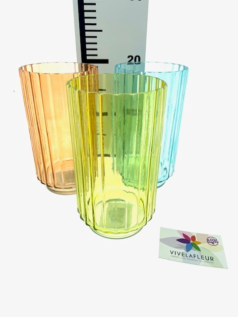 B Unit Cyl. vase 3 mix colors H21 / D12cm